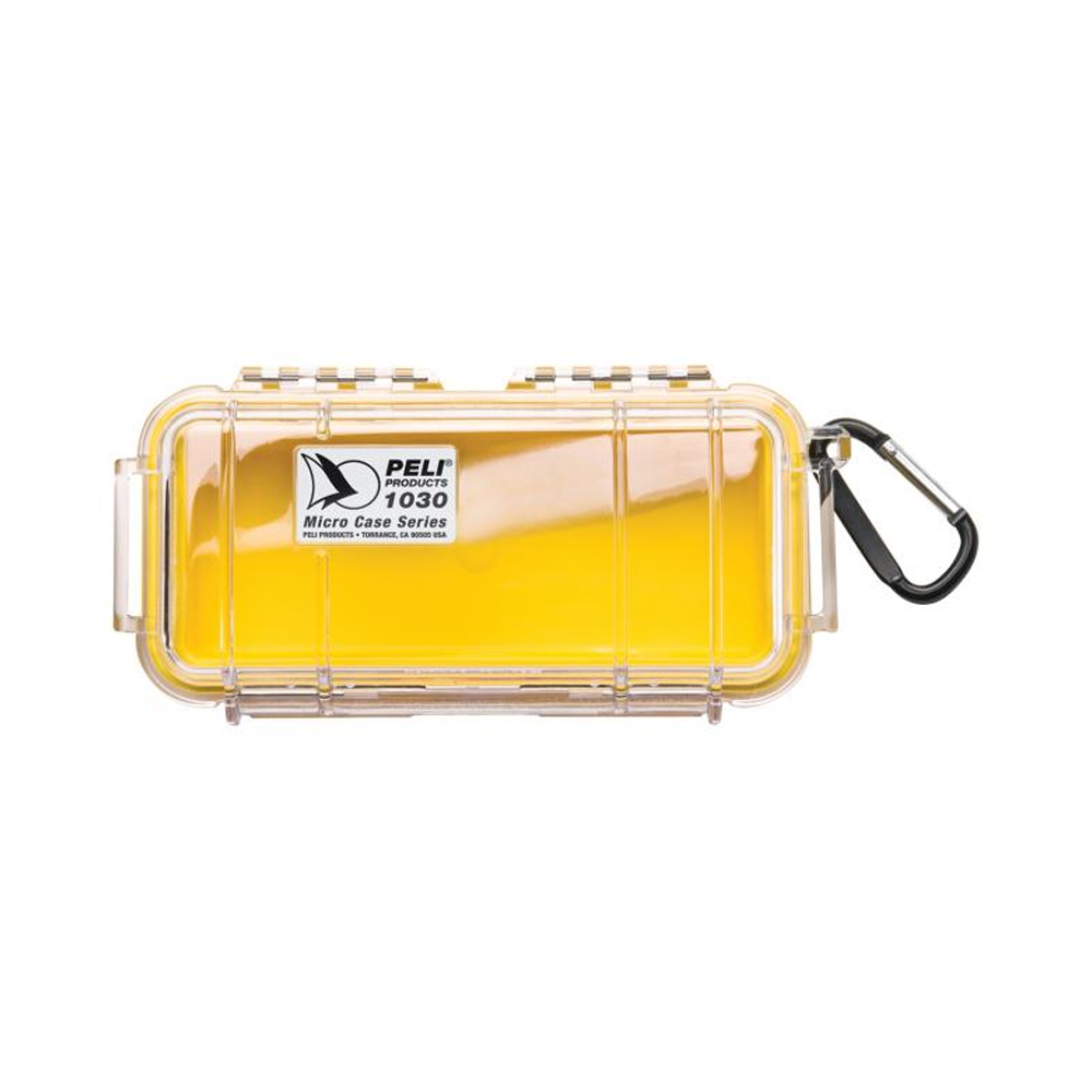 Защитный кейс Peli™ 1030 прозрачный с желтой вставкой