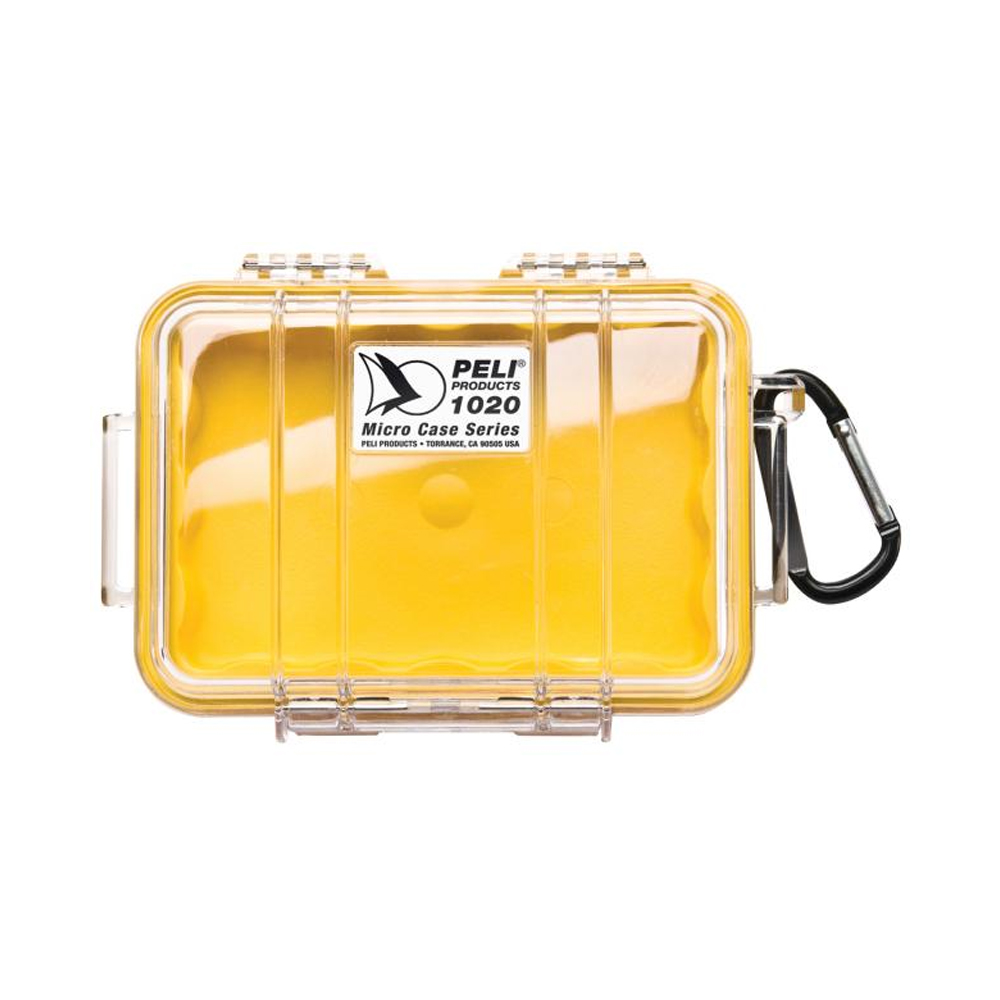 Защитный кейс Peli™ 1020 прозрачный с желтой вставкой