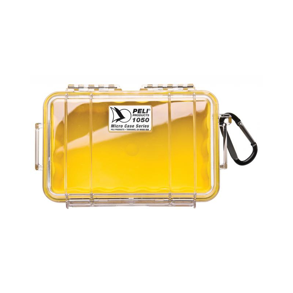 Защитный кейс Peli™ 1050 прозрачный с желтой вставкой